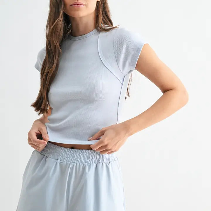 Halgon Blue Ridge Raglan Ribbed Baby Tee