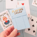Sky Blue Library Card Playing Cards