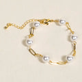 Pearl Paperclip Bracelet Chain