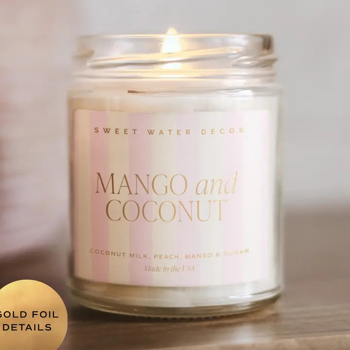 Mango and Coconut 9 oz Soy Candle