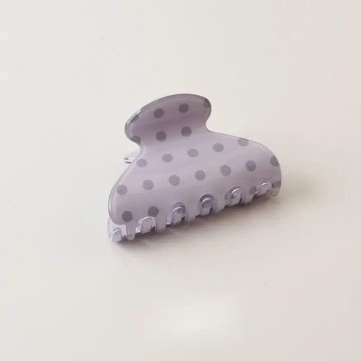 Beau - Simple Dot Pattern Claw Clip  Purple