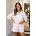 Pink Stripe Lounge Shorts