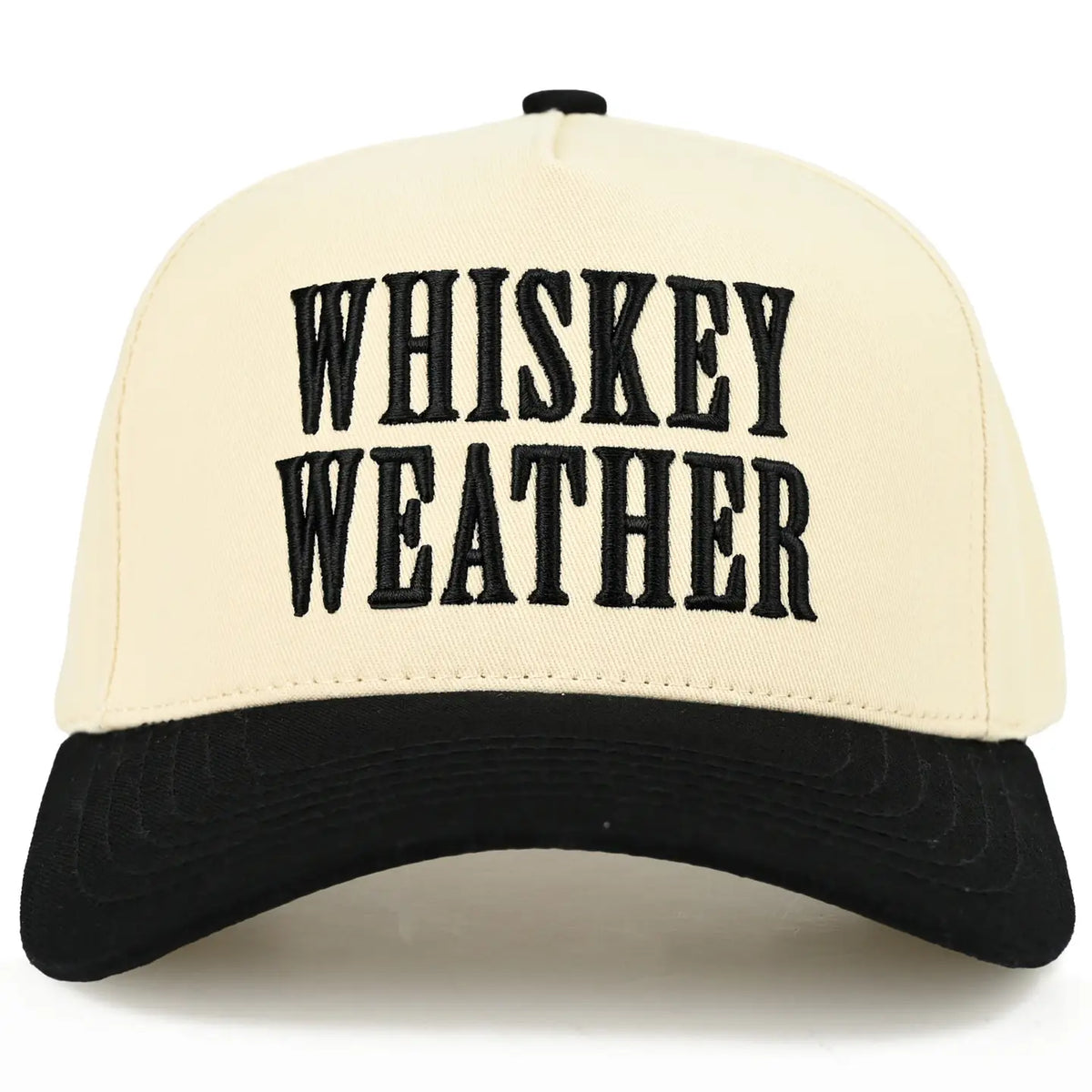 Black Whiskey Weather Embroidered Trucker Hat