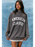 Charcoal American Classic Reversible Mock Neck Sweatshirt