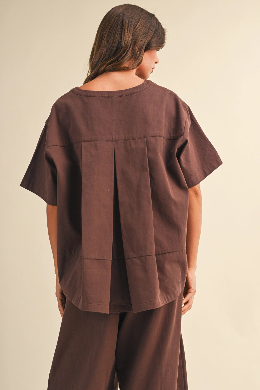 Brown Relaxed Fit Top
