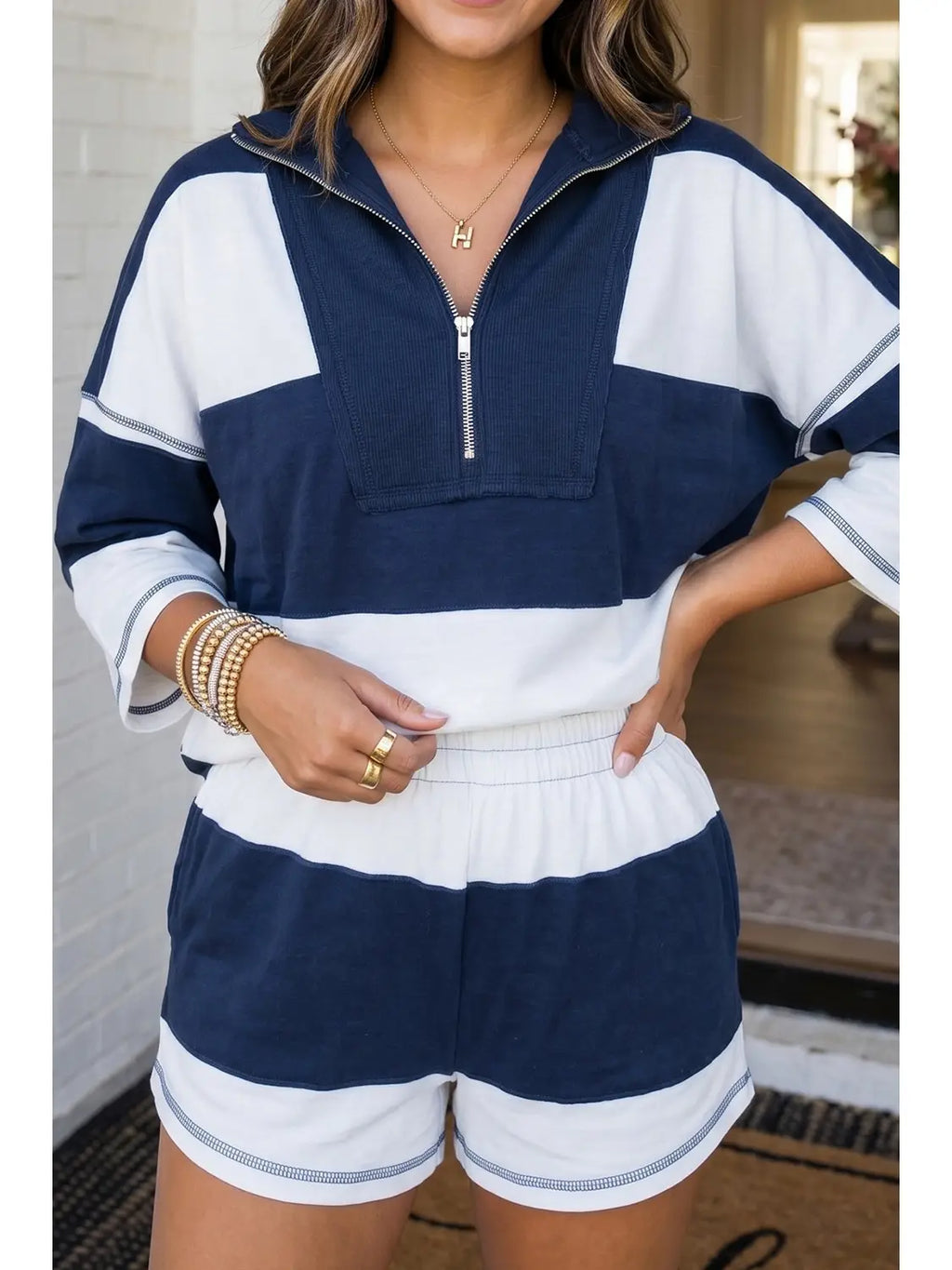Prussian Blue Exposed Seam Shorts